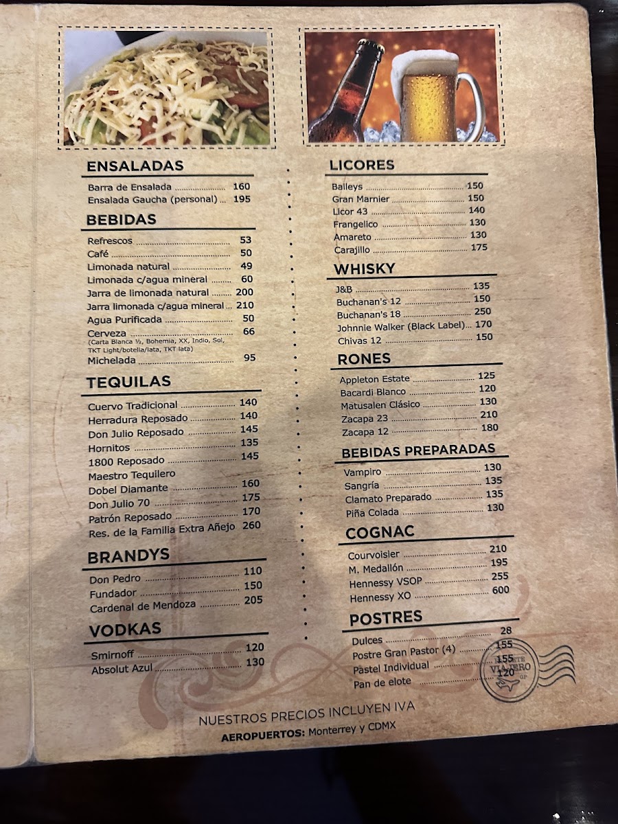 El Gran Pastor Menu - Image 1