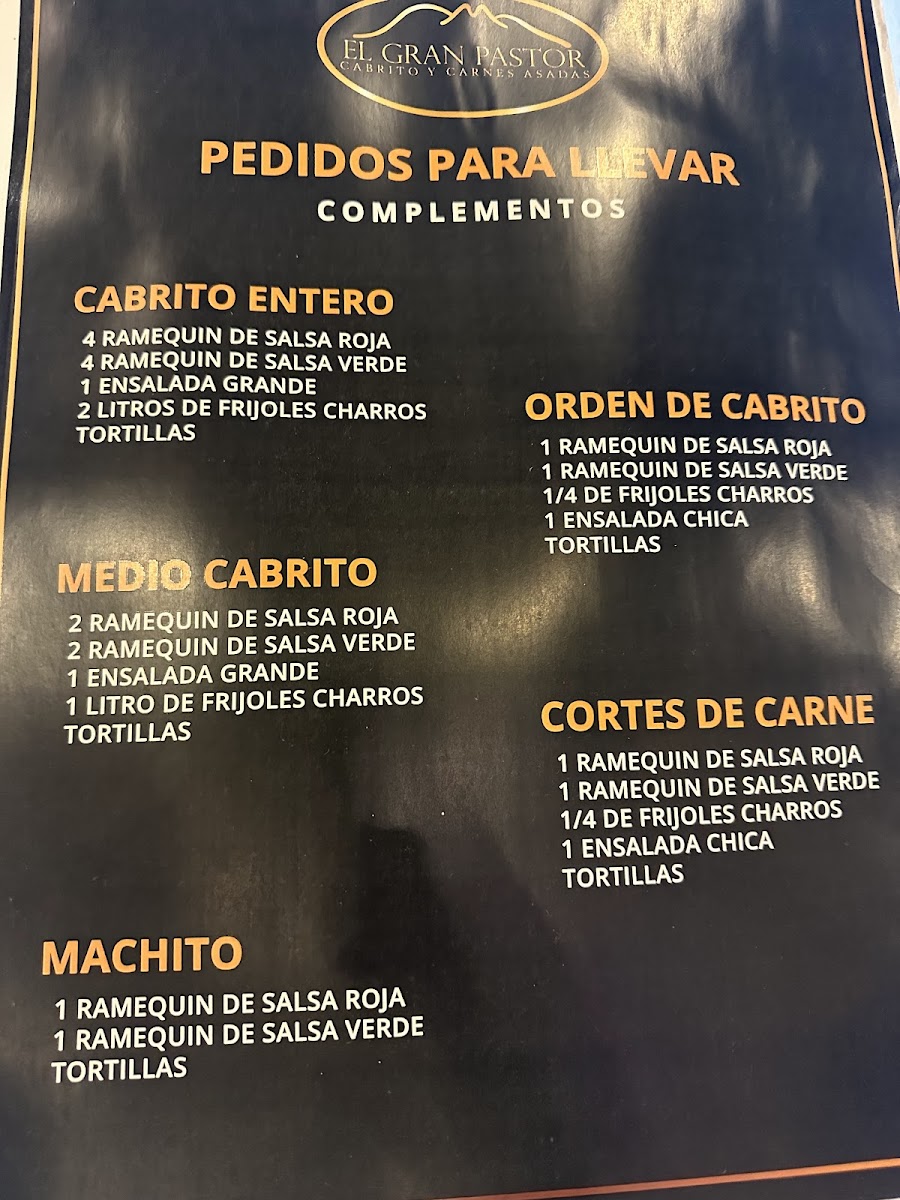 El Gran Pastor Menu - Image 4